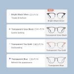 Classic Square Combination Glasses Men TR Titanium Frame Anti Blue Light