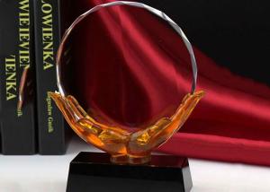 Wholesale Annual Meeting Colored Glaze Trophy Cup With Round Crystal In Hand Design from china suppliers