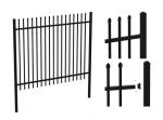 steel ornamental fence panels 2100mm stain black powder spear top design