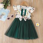 Summer Children'S Clothing Baby Girl Printed Sweet And Cute Flying Sleeve Dress