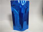 Versatile Aluminum Foil Stand Up Pouch Blue High Temperature Resistance