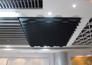 Wholesale Custom Color Strip Commercial Ceiling Tiles / Waved shaped Blade Ceiling from china suppliers
