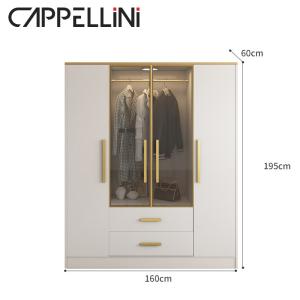 Wholesale Home Modern Bedroom Furniture MDF Panel Freestanding Wardrobe Cabinet from china suppliers