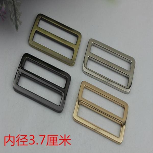 Factory outlets gunmetal zinc alloy 37 mm adjustable slide buckles for handbag