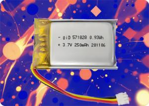 China OiD571828N255 3.7V 255mAh 1C Discharge 500 Cycles for pet tracking devices on sale