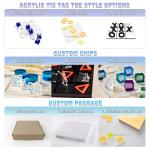 Clear Box Acrylic Jumbo Double 6 Gold and Diamond Dominoes