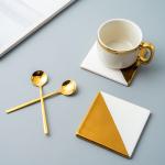 Water Proof Ceramic Coaster Tea Cup Coasters For Business Gifts Square Round Cup