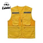 High Quality Utility Mesh Vest Outerwear Men's Work-wear Sleeveless Multi Pocket