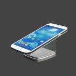 acrylic mobile phone stand with anti-slip silicone for samsung