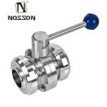 Hydraulic Sanitary Butterfly Valve 304 316L Stainless Steel One Side Weld Thread
