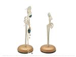 Faux PU Leather Earring Display Stands Y Shaped Style Hanging Long Earrings