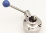 304 316L Hygienic Butterfly Valves ASME BPE AISI With Thread And Weld Connection