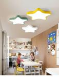 Modern creative LED ceiling lamp pink blue star baby kids children's room flush