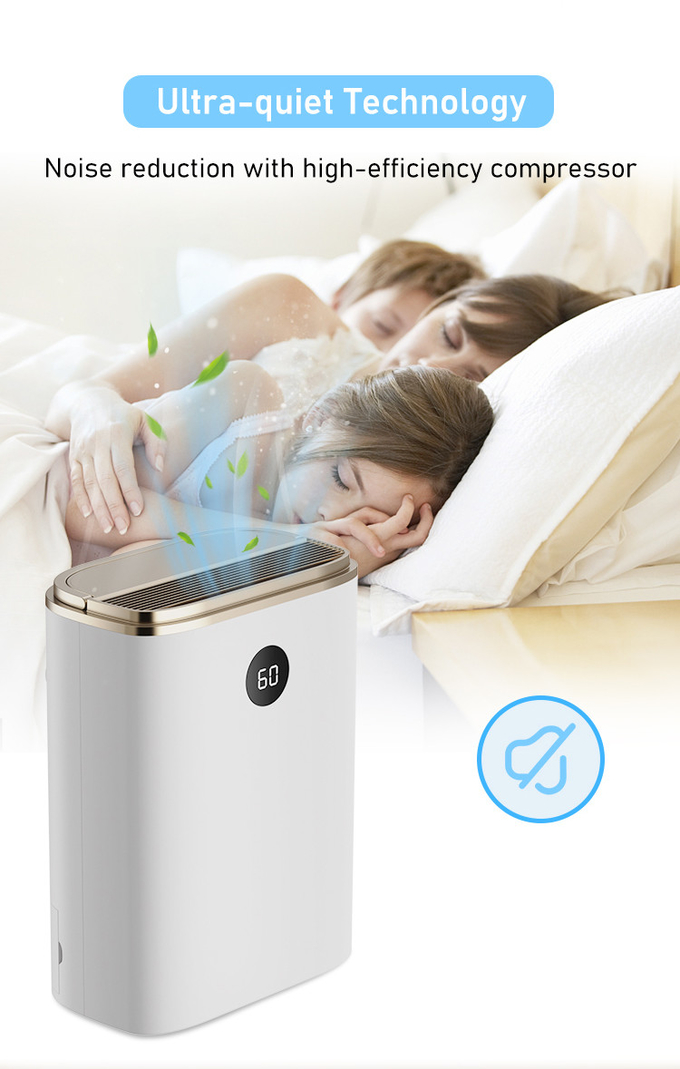 5.5L Household Rotary Dehumidifier Air Purifier 2 In 1 With Hidden Handle
