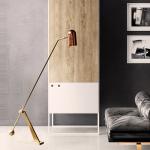Modern Metal Brass Floor Lamp Living Room Bedroom Beside Stasis Floor Lamp(WH