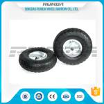 Galvanized Color Pneumatic Rubber Wheels Steel Rim Ball Bearing 55mm Hub 3.50-4