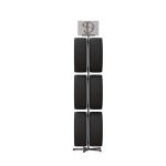 Automobile Cover Tyre 6 Rubber Tires Metal Display Rack Kd Base