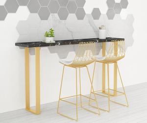 Wholesale Metal Frame Nordic Marble Bar Height Table from china suppliers