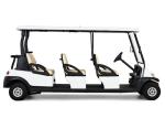 White Four Wheels 6 Person Golf Cart , Road Legal Golf Buggy With Long Roof