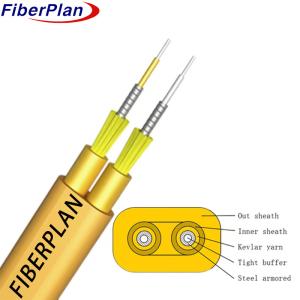 Wholesale Flat Twin Duplex Single Multi Mode Armored Indoor Optical Cable GJFJBV from china suppliers