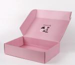 E Grade Corrugated Pink Cardboard Box Cosmetic Packaging Pantone Colors Printing