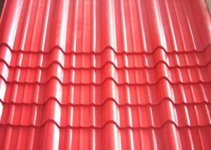 Wholesale Galvanised Corrugated Roofing Sheets , Red Pre Painted Corrugated Steel Sheet from china suppliers