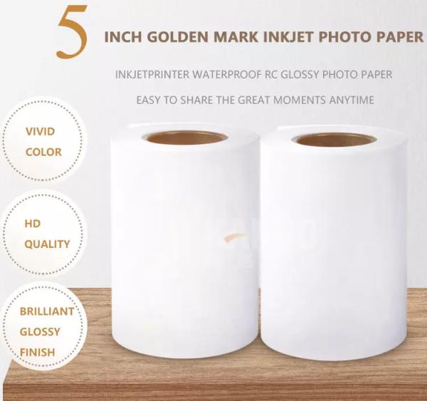 Golden Mark 5 inch 127mm 50m 240g Waterproof RC Glossy dx100 Roll Inkjet Photo