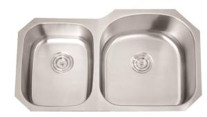 Wholesale 34*20-1/2 IN Ss Double Bowl Sink , Double Bowl Corner Kitchen Sink Undermount from china suppliers