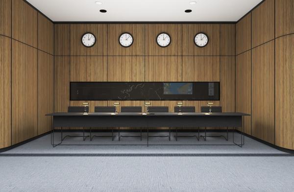 Natural Oak Veneer Conference Hall 2/2/0.7mm Microperforated Wood Panels Wall