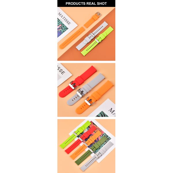 SHX-960 Flat And Lightweight Silicone Watch Strap | Customizable Sizes And Logos Available. OEM/ODM.