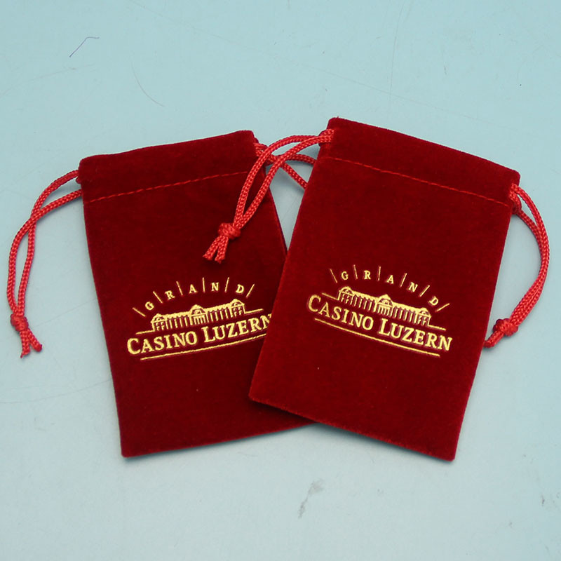 wholesale custom velvet drawstring pouch bag for Jewelry packaging