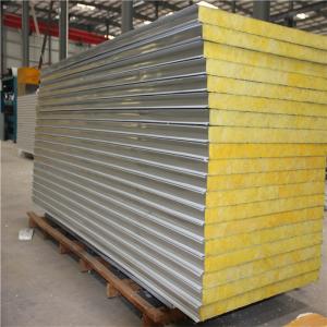 Wholesale fireproof 50mm glass wool prefabricated house wall panel 1150-50-0.376mm from china suppliers