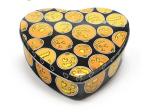 Set Of 5 Halloween Pumpkin Heart Tins