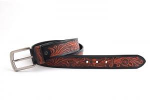 Wholesale Carved Craft 3.8cm Mens Embossed Leather Belts Pin Buckle from china suppliers