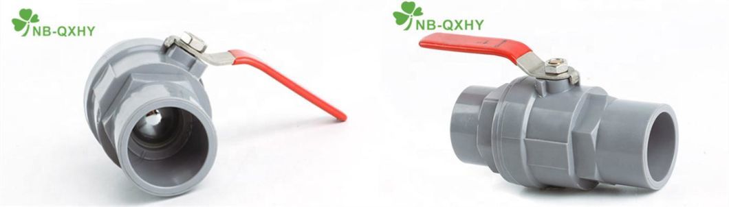 1/2&quot; to 4&quot; Socket Threaded PVC Two PCS Ball Valve with Ss Handle