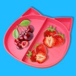 Baby Training Feeding Silicone Plate Hot Selling Customized Bpa Free Cat Shape