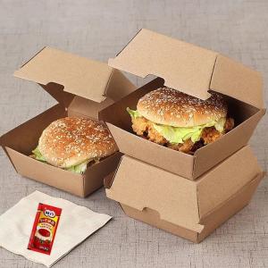 Wholesale 100% Recycled Corrugated Food Packaging Box Paper Hamburger Box Customized Shape from china suppliers