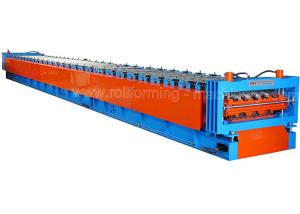 Wholesale Shaft 95mm Thickness 0.8 0.9mm Steel Deck Roll Forming Machine from china suppliers