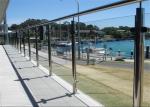 Residential Balcony Stainless Steel Glass Railing Flooring Mounted Customized