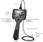 Direct View Portable Industrial Endoscope Camera IP54 160000 Pixel VH510-28-300