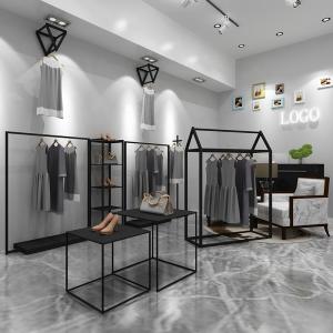 Wholesale High End Stainless Steel Clothes Rack Stand Type For Shopping Mall from china suppliers