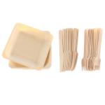 Birch Disposable Wooden Cutlery Set BBQ Eco Friendly Biodegradable Tableware