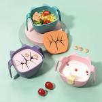 300ml Soft Silicone PP Feeding Suction Baby Food Bowl With Straw
