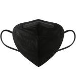 Non Woven 4ply Cotton Disposable Black Face Mask 17.5*9.5cm
