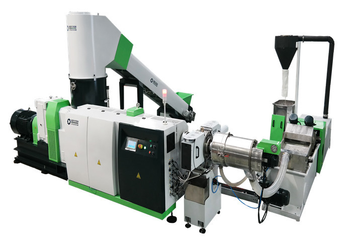 High Speed Plastic Agglomerator Machine , 95KW Plastic Recycling Extruder Machine