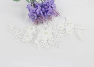 Wholesale Embroidered Lace Collar Applique Beaded Floral Lace Neck Applique For Dress from china suppliers
