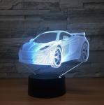 Racing Car 3D Night Light 7 Colors Change with Remote Control As Christmas Gifts