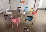 Windsor Pink Plastic Dining Chairs 45cm 77cm Curved Backrest