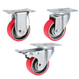 Wholesale Heavy Duty PU Caster Wheel for Sewing Machine Load 100kg/110kg/130kg Ball Bearing from china suppliers