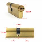 Single Side Door Lock Cylinder With Keys Brass Zinc Alloy Material Dia 60mm 70mm